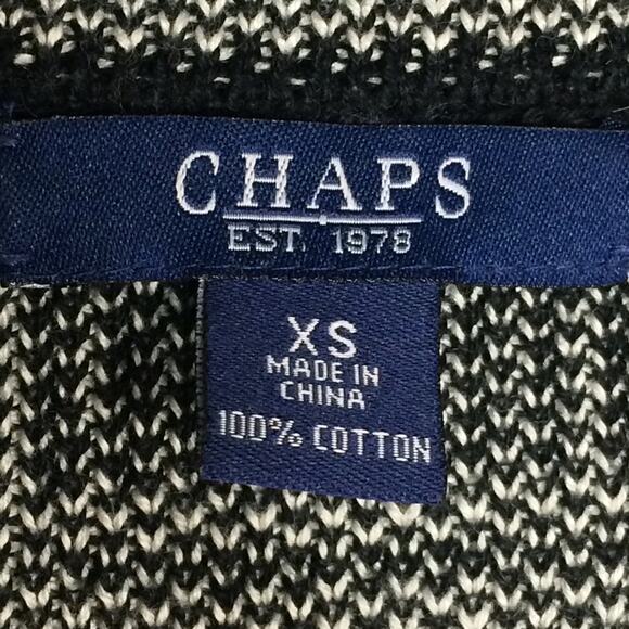 Chaps Womens Size XS Knit Plaid Moto Jacket Black White Asymmetrical Zip Front - Picture 6 of 7